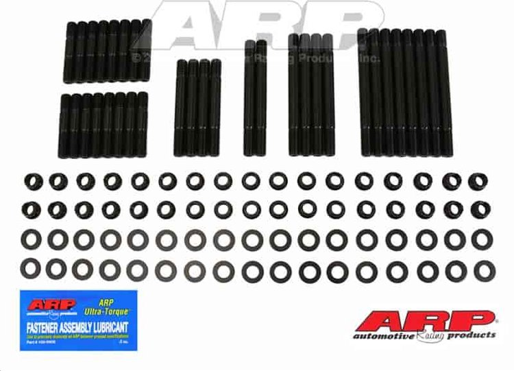 Head Studs w/12-Point Nuts Small Block Chevy 18° Raised Port