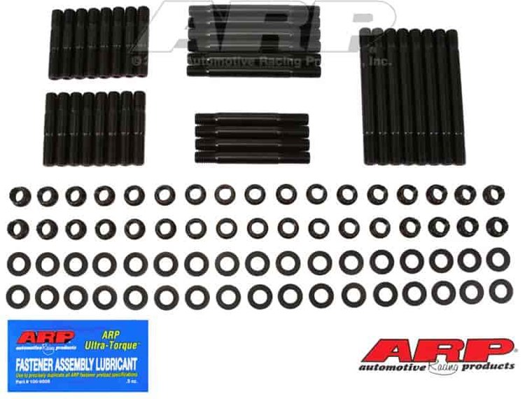 Head Studs w/12-Point Nuts Small Block Chevy Brodix 18° rollover