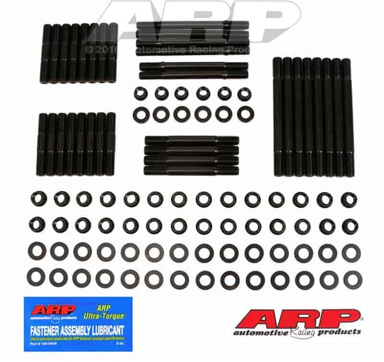 Head Studs w/12-Point Nuts Small Block Chevy with Bowtie Aluminum and Cast Block