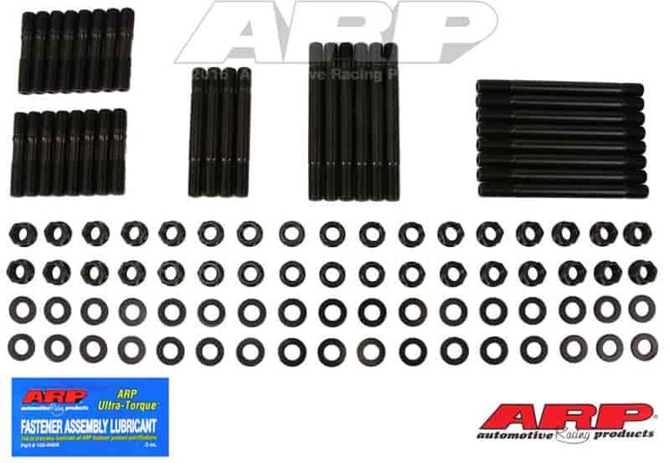 Head Studs w/Hex Nuts (U/Cut) Small Block Chevy 18° Standard Port
