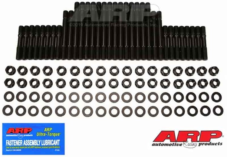 Head Studs w/Hex Nuts (U/Cut) Small Block Chevy with Dart II, Brodix Track 1