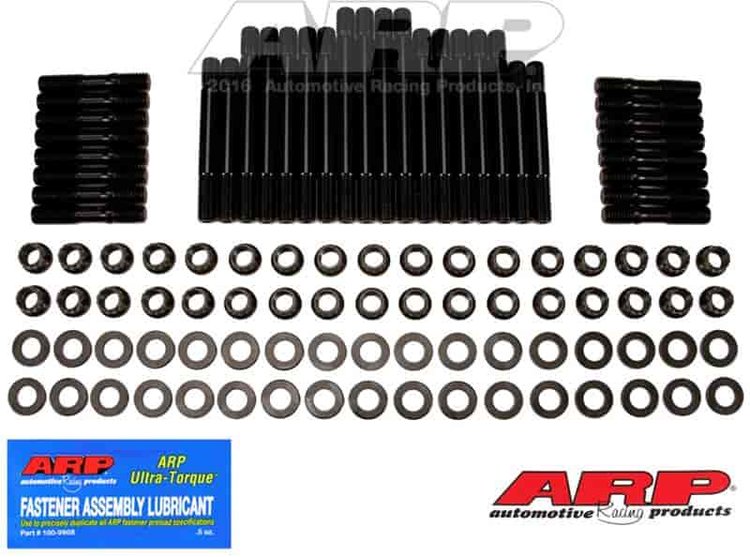 Head Studs w/12-Point Nuts (U/Cut Studs) Small Block Chevy Brodix-Pontiac Raised Port