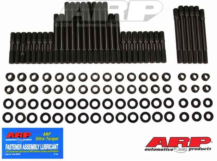 Head Studs w/12-Point Nuts (U/Cut Studs) Small Block Chevy Raised Runner 18° Brodix