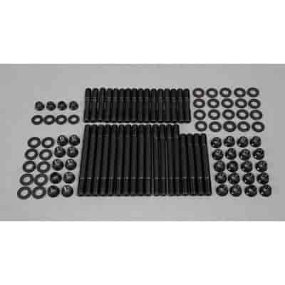 Head Studs w/12-Point Nuts Small Block Chevy Brodix -18c,-18x with 3/8" Step Stud