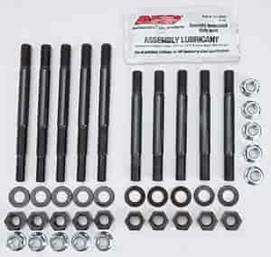Main Stud Kit with Hex Nuts Small Block Chevy Large Journal, 2-Bolt Main, Windage Tray