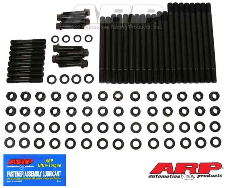 Head Studs w/12-Point Nuts (U/Cut Studs) Big Block Chevy Symetrical-Spread Port