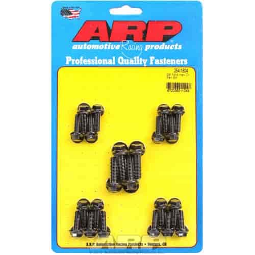 Black Oxide Oil Pan Bolts Small Block Ford 302-351W (Late Model with Side Rails)