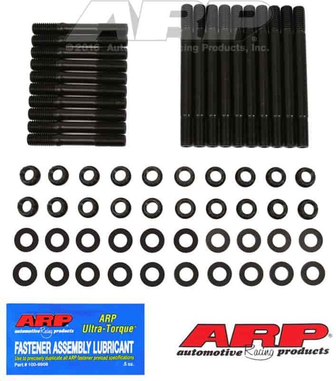 Head Studs w/12-Point Nuts (U/Cut Studs) Ford 289-302 w/Factory Heads