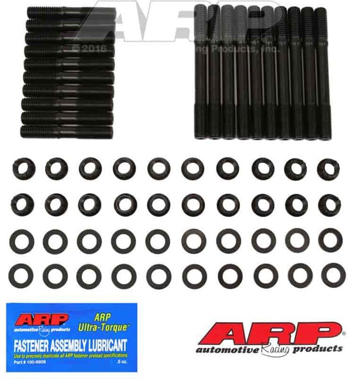 Head Studs w/12-Point Nuts (U/Cut Studs) Ford 351W