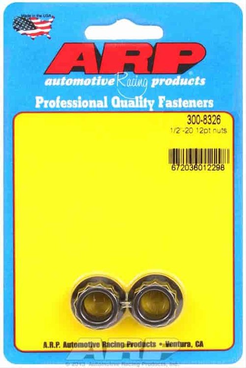 Black Oxide 12-Point Nuts 1/2"-20