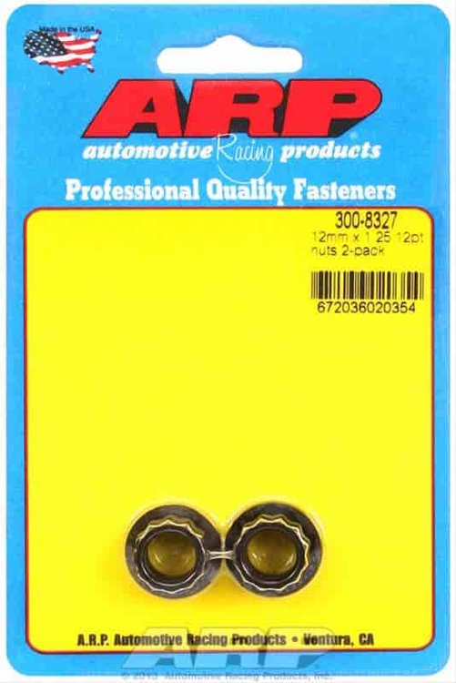 Black Oxide 12-Point Nuts M12 x 1.25
