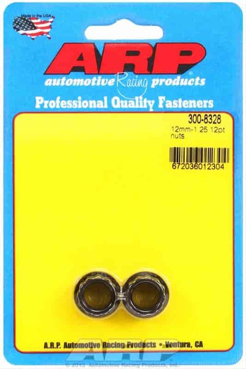 Black Oxide 12-Point Nuts M12 x 1.25