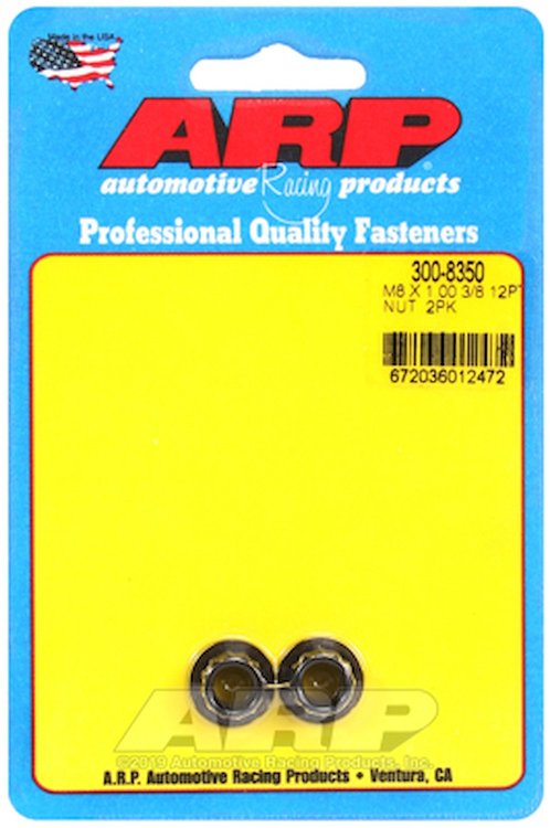 Black Oxide 12-Point Nuts M8 x 1.00