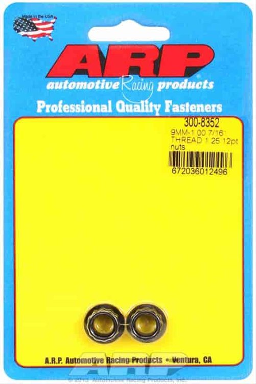 Black Oxide 12-Point Nuts M9 x 1.25