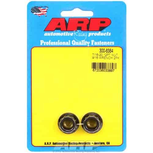 Black Oxide 12-Point Nuts 7/16"-20