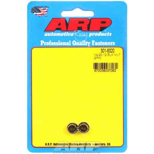 Black Oxide 12-Point Nuts 1/4" -20