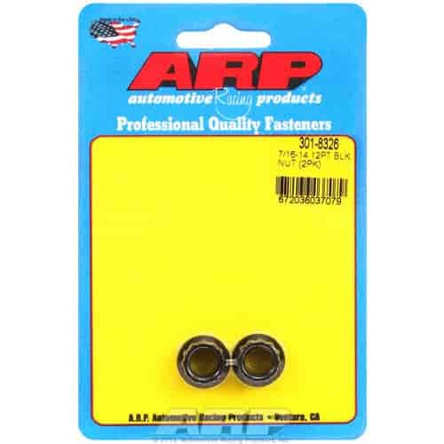 Black Oxide 12-Point Nuts 7/16"-14