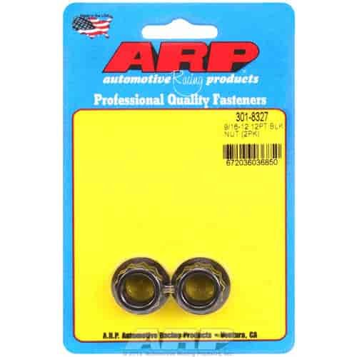 Black Oxide 12-Point Nuts 9/16"-12