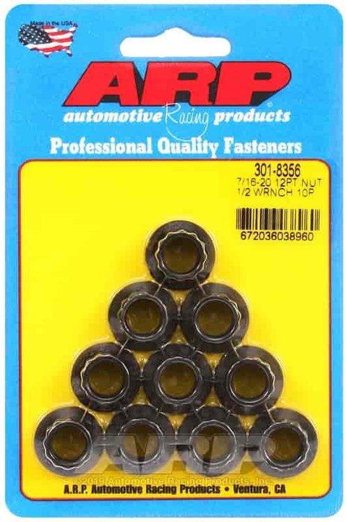 12-point Nuts Black Oxide