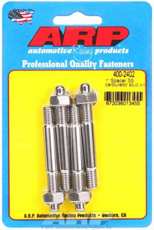Carb Stud Kit 1" Spacer, 5/16 x 2.700" O.A.L.