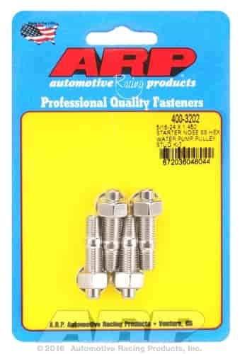 5/16-24 X 1.450 starter nose SS hex water pump pulley stud kit