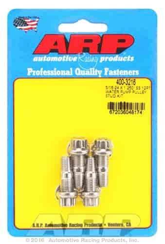 5/16-24 X 1.250 SS 12pt water pump pulley stud kit