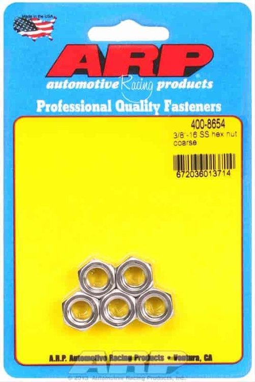 Stainless Steel Hex 3/8"-16