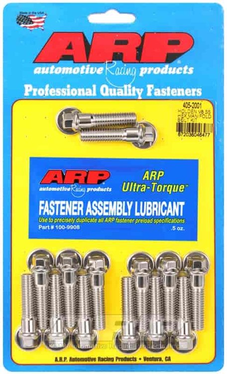 Holden V8 SS hex manifold bolt kit