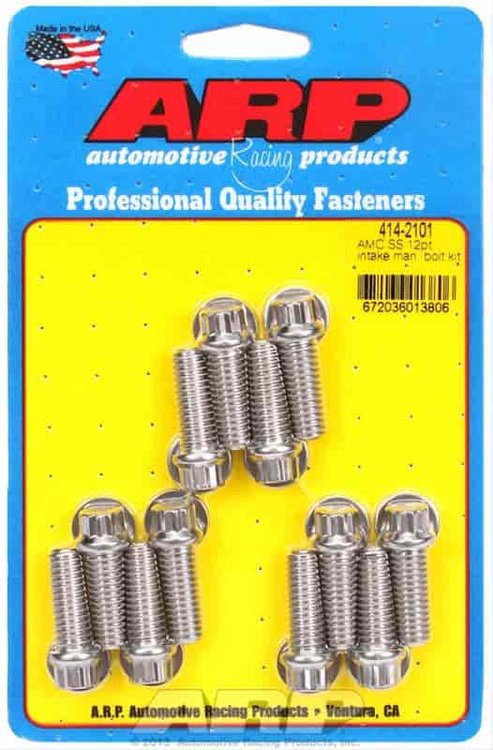 Intake Manifold Bolt Kit AMC 290-390, Uses 3/8" Socket