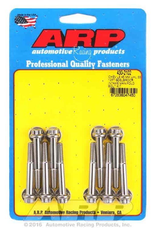 Intake Manifold Bolt Kit Chevy LS 45mm UHL 12pt Edelbrock