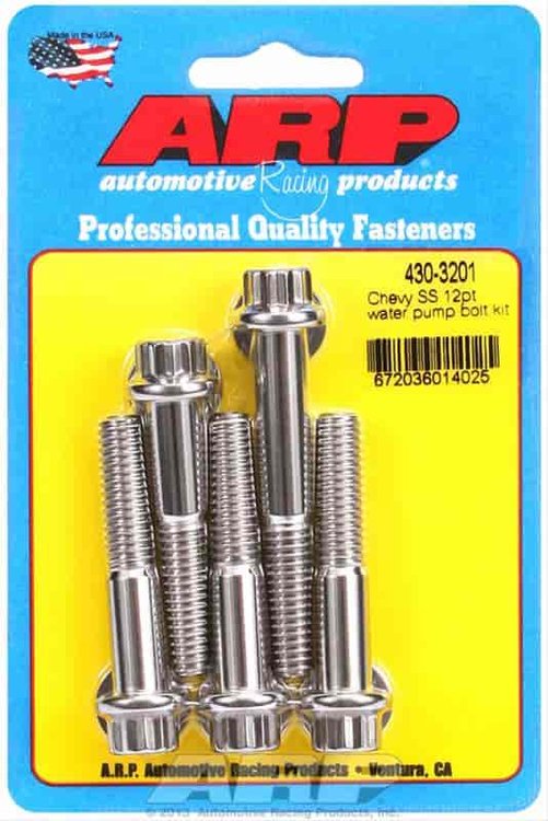 Water Pump Bolts Chevy W/ Long Water Pump