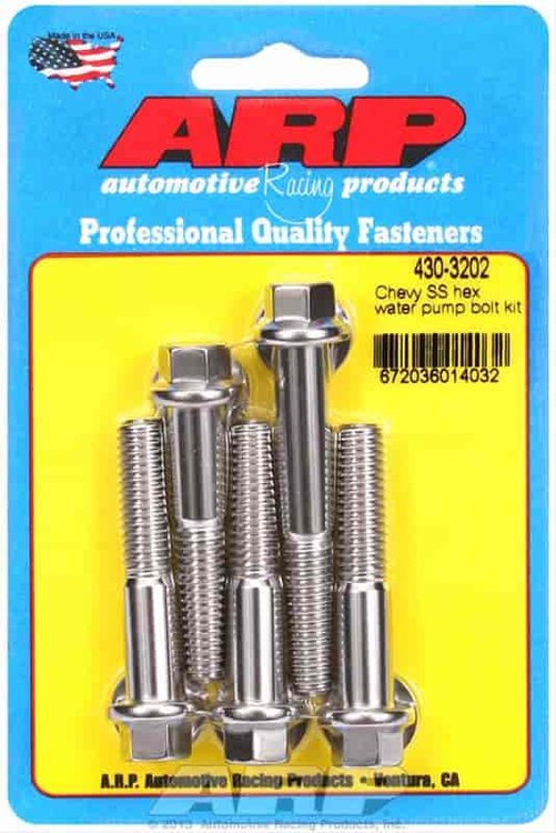Water Pump Bolts Chevy W/ Long Water Pump