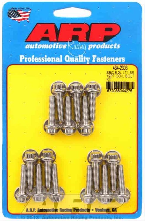 Stainless Steel Coil Bracket Bolts Small Block Chevy LT1 6.2L