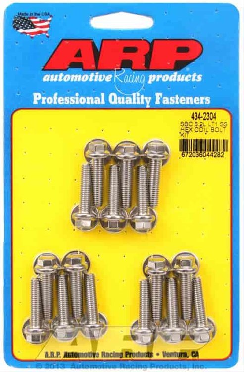 Stainless Steel Coil Bracket Bolts Small Block Chevy LT1 6.2L