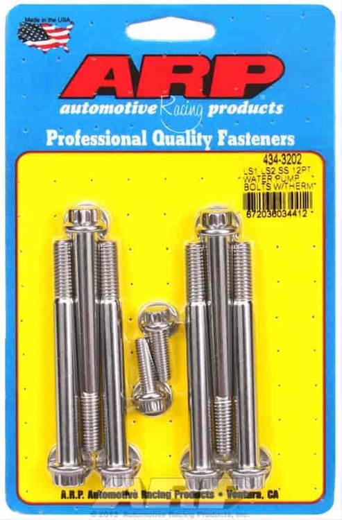 Water Pump Bolts Chevy LS1, LS2