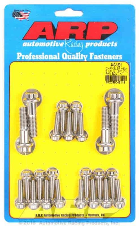 Chrysler hemi 5.7/6.1L SS 12pt oil pan bolt kit