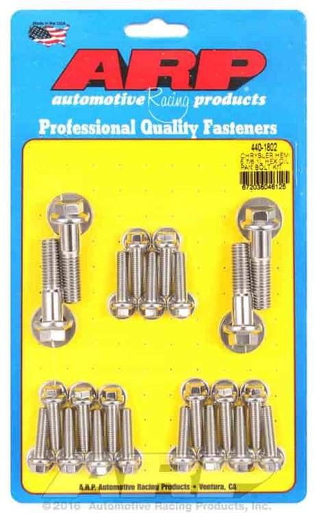 Chrysler hemi 5.7/6.1L SS hex oil pan bolt kit