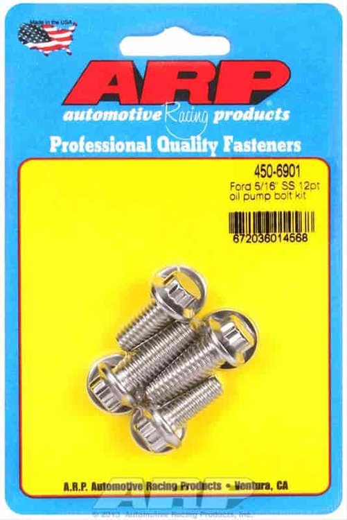 Ford 5/16in SS 12pt oil pump bolt kit