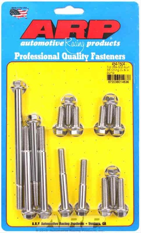 Timing Cover/Water Pump Bolt Kit SB-Ford Non-Injected Engines