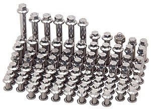 534-9601 Stainless Steel Hex Head Fastener Kit for 1986-Earlier Small Block Chevrolet 350-400 ci