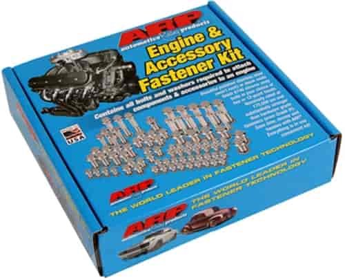 Chrome Moly Black Oxide 12-Point Head Fastener Kit Ford 351C, small block
