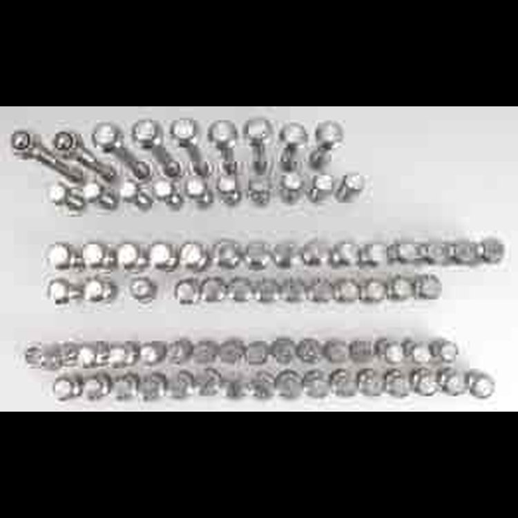 Chrome Moly Black Oxide Hex Head Fastener Kit Pontiac 350-400-455 cid