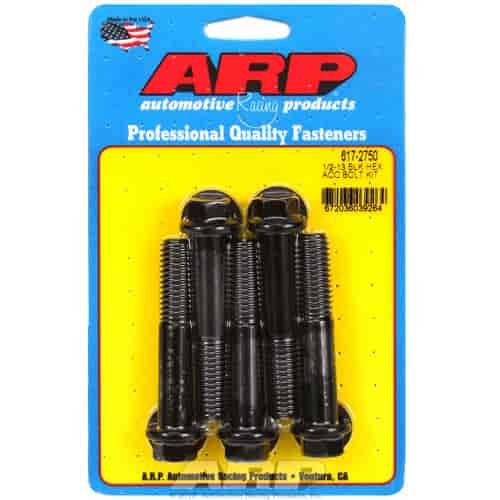 1/2 -13 x 2.750 hex black oxide bolts