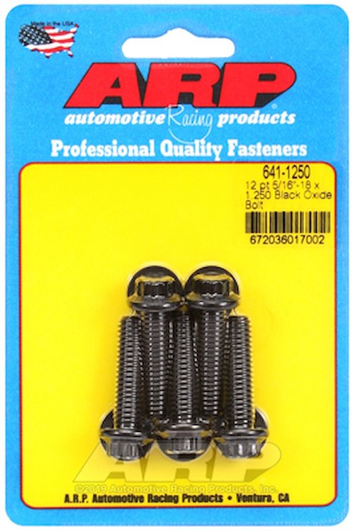 5/16"-18 Chromemoly Bolts 1.250" UHL, 12-Point
