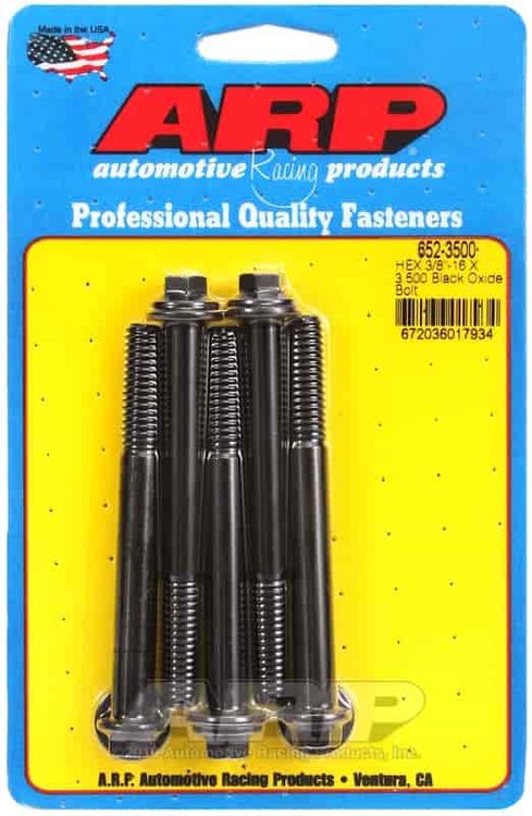 3/8"-16 Chromemoly Bolts 3.500" UHL, Hex