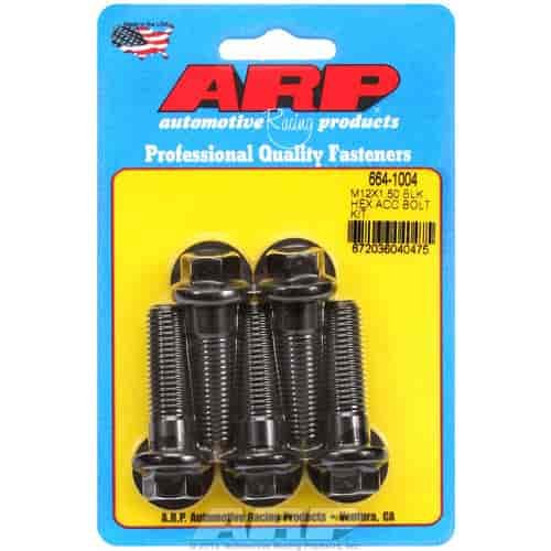 M12 x 1.50 x 40 hex black oxide bolts
