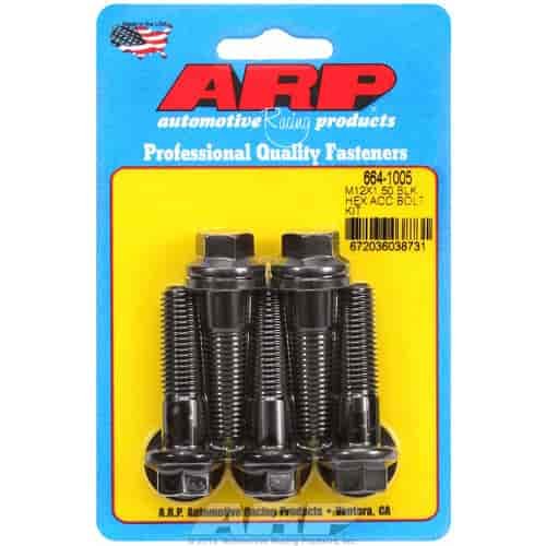 M12 x 1.50 x 45 hex black oxide bolts