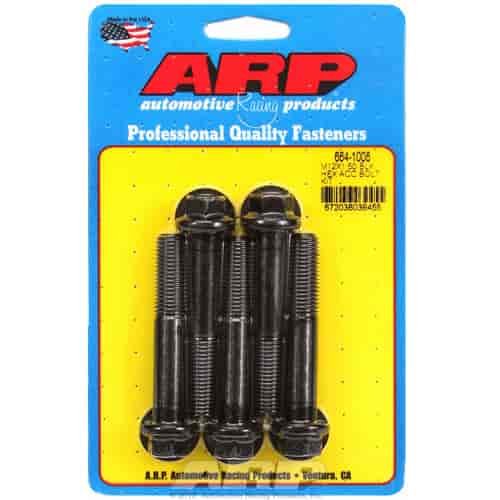 M12 x 1.50 x 70 hex black oxide bolts