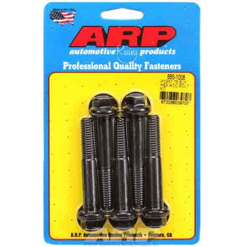 M12 x 1.75 x 70 hex black oxide bolts