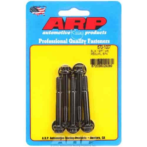 Black Oxide, M6 x 1.00, 50mm UHL, 12-point